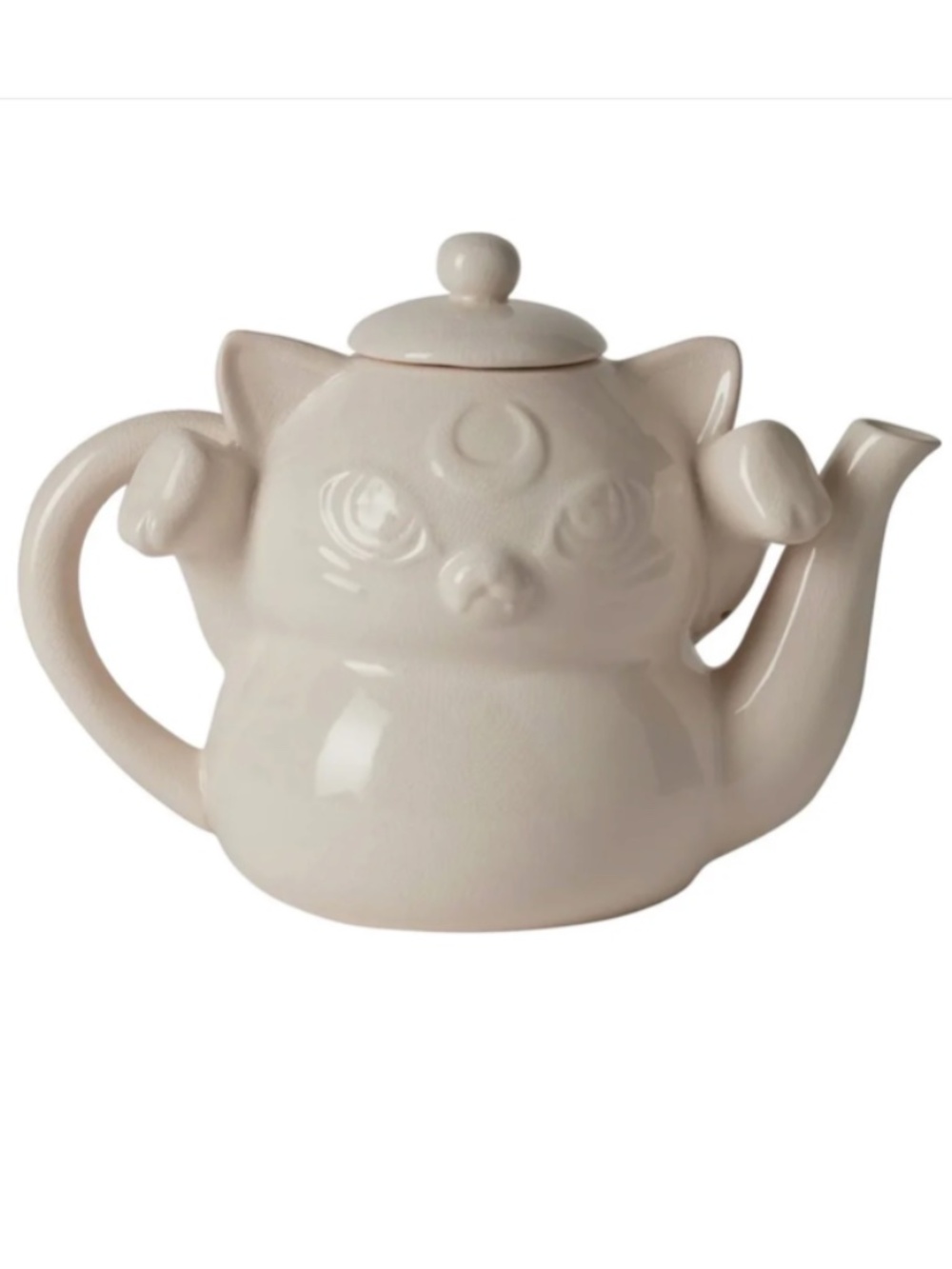 KILLSTAR Ghost Kitty White Teapot Ceramic 48oz NIB